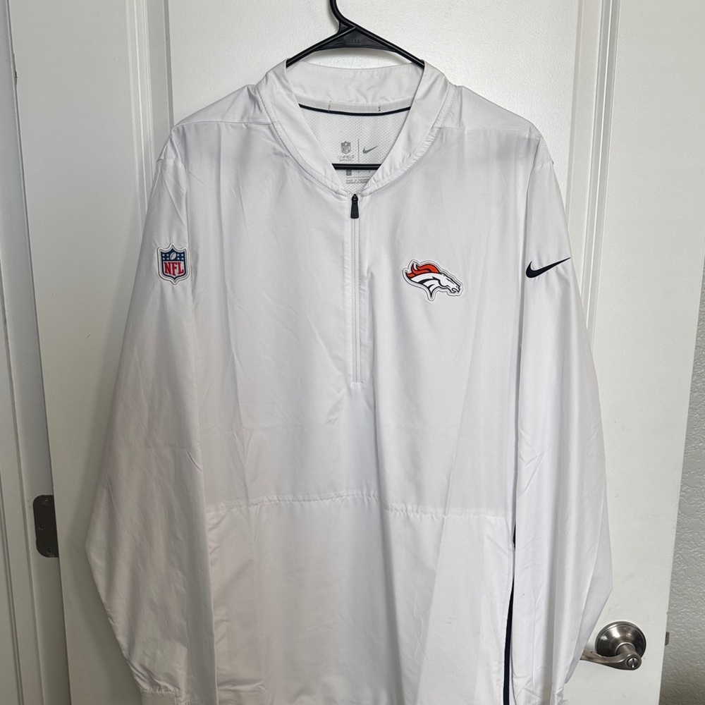 Nike White Broncos NFL Pullover